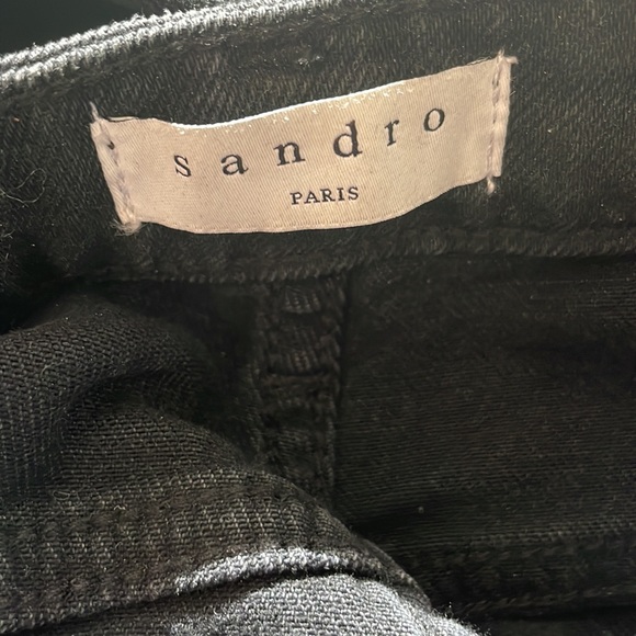 Sandro Raw Hemmed HighRise Straight Leg Jeans - Picture 4 of 8